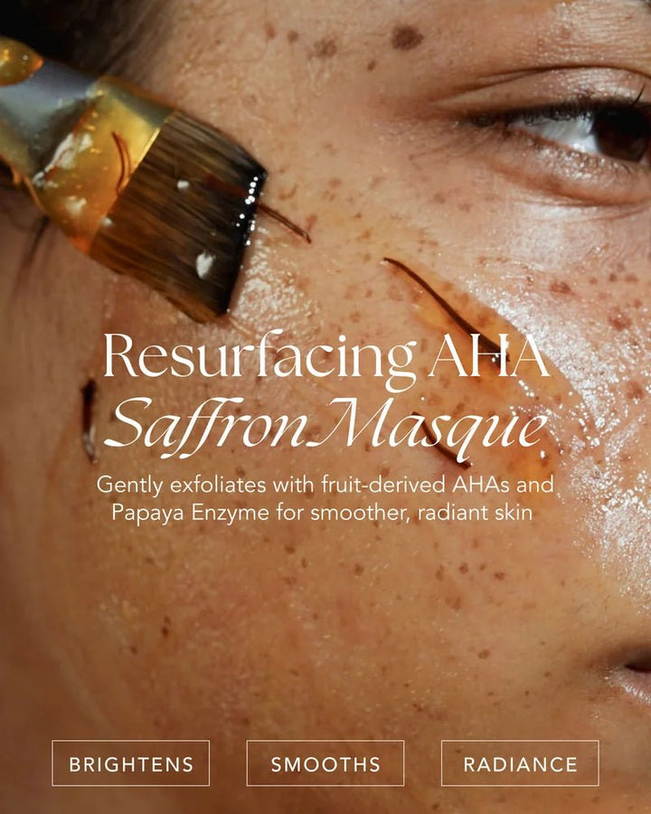 Resurfacing AHA Saffron Masque What it does