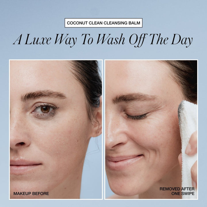 Coconut Clean Cleansing Balm Before After
