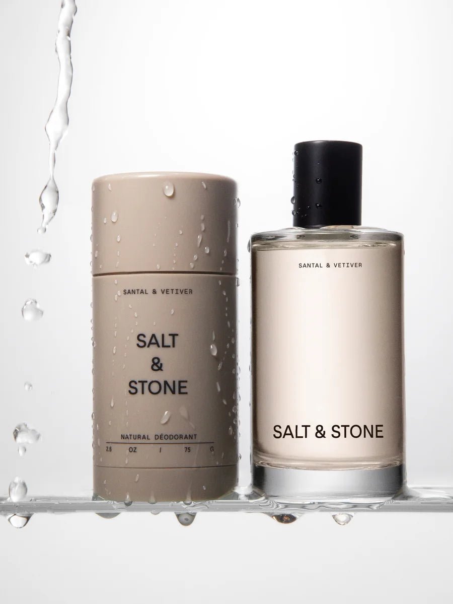 Salt & Stone Body Mist Santal & Vetiver mit Deodorant - Abgestimmte Pflegeserie für langanhaltende Frische