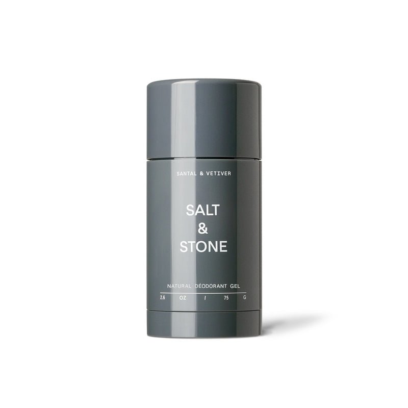 Salt & Stone natürliches Deo Gel ohne Aluminium für sensible Haut Santal Vetiver 75g