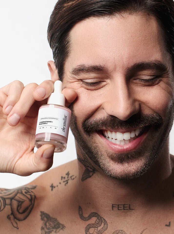 The Smilist Tooth-Whitening Night Serum Male Model