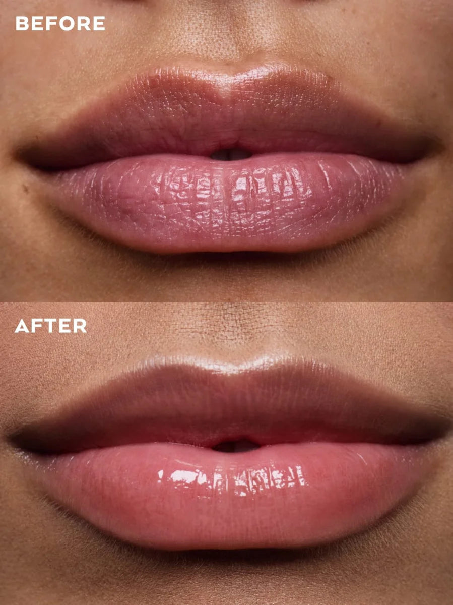 Und Gretel Gliz High-Shine Lip Oil - Powder Rose 02 Model