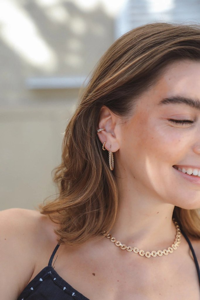 Waekura Aria Earrings - Model Close-up